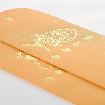金色紅包袋-120g珠光萊妮紙-燙亮金紅包袋製作-可客製化印刷企業LOGO_2