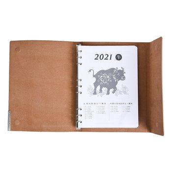 16K精緻簡約工商日誌-三折式磁扣活頁筆記本-可訂製內頁及客製化LOGO_4