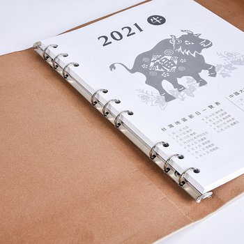 16K精緻簡約工商日誌-三折式磁扣活頁筆記本-可訂製內頁及客製化LOGO_5