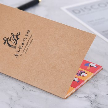二合一便利貼-封面300g牛皮紙單色印刷-8.2x16.2cm-內頁單面彩色印刷-推薦_2
