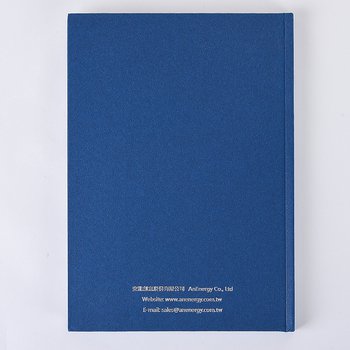 筆記本-尺寸25K寶藍銀點金貝精裝硬殼-封面燙印-客製化記事本-推薦款_1
