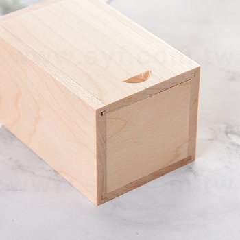 楓木質感推拉式木盒-隨身碟包裝盒-可雷射雕刻企業LOGO_2