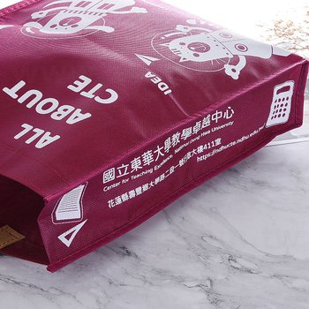 不織布環保袋-厚度80G-尺寸W28.5xH32.5xD8cm-四面單色可客製化印刷_4