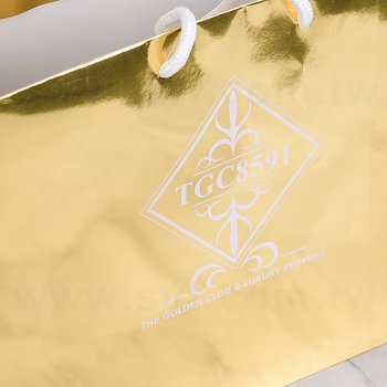 150g單面亮金箔紙袋-W30xH 24xD13cm-單面亮膜手提袋-客製化紙袋設計_2