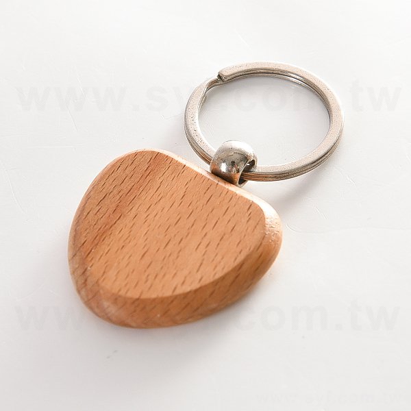 愛心造型木製鑰匙圈_0