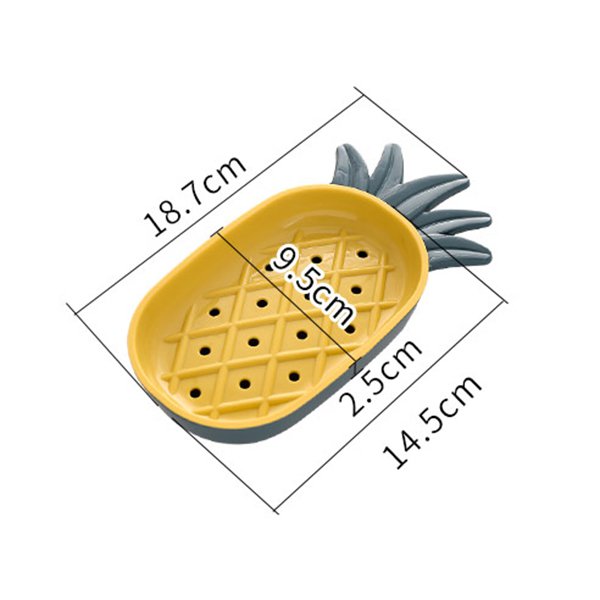 北歐個性鳳梨造型肥皂盒_0