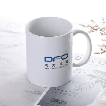 350ml馬克杯-全白半陶瓷馬克杯-可客製化印刷企業LOGO或宣傳標語(同59AA-0002)_5