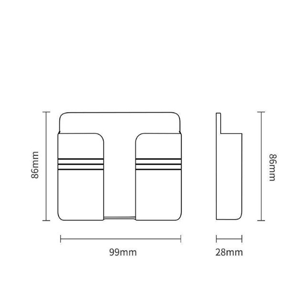 壁掛式多功能手機收納架_2