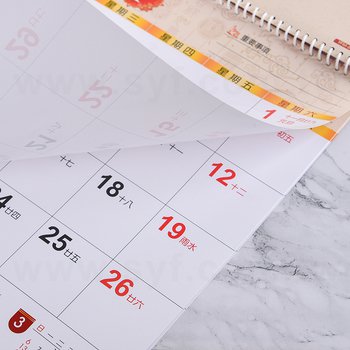 小6K月曆-彩色公版可選款-掛板燙紅金廣告印刷_10