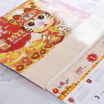 小6K月曆-彩色公版可選款-掛板燙紅金廣告印刷_8