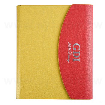 16K工商日誌-紅黃雙拼色磁扣活頁筆記本-可訂製內頁及客製化加印LOGO_0