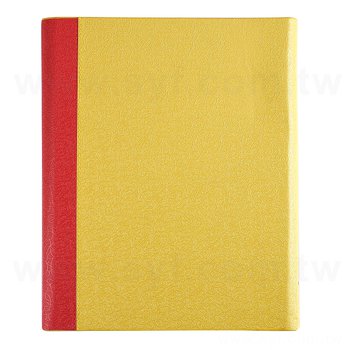 16K工商日誌-紅黃雙拼色磁扣活頁筆記本-可訂製內頁及客製化加印LOGO_1