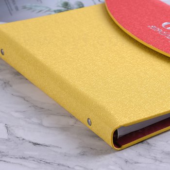 16K工商日誌-紅黃雙拼色磁扣活頁筆記本-可訂製內頁及客製化加印LOGO_8