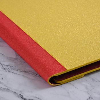 16K工商日誌-紅黃雙拼色磁扣活頁筆記本-可訂製內頁及客製化加印LOGO_5