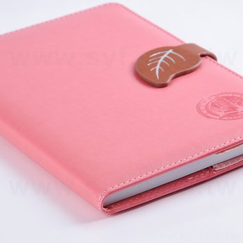 粉色工商日誌-包扣式精裝筆記本-可訂製內頁及客製化加印LOGO_3