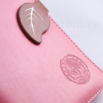 粉色工商日誌-包扣式精裝筆記本-可訂製內頁及客製化加印LOGO_4