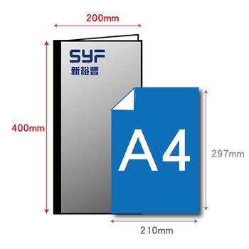 金屬扣邊菜單型錄-20x40cm封面彩色硬殼精裝-可印刷logo_0
