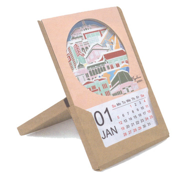 雷雕桌曆卡組-200g銅西卡+環保卡外盒立架-客製化禮贈品印刷_0