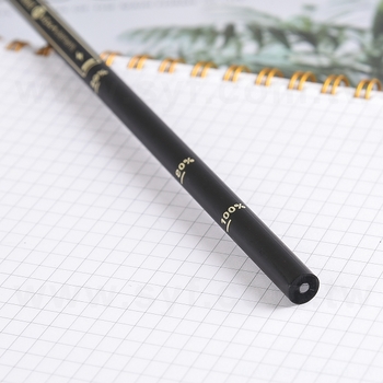 黑木鉛筆單色印刷-消光黑筆桿附橡皮擦頭-採購批發製作贈品筆_3