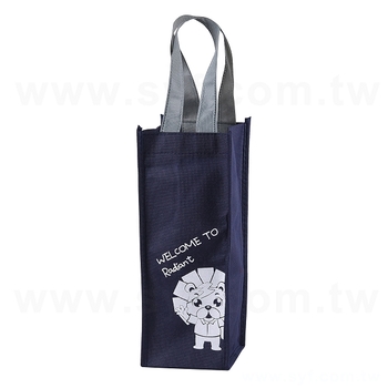 不織布環保購物袋-厚度80G-尺寸W12xH29xD12cm-單面單色可客製化印刷-推薦款_0