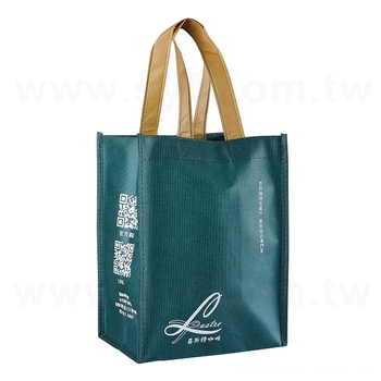 不織布購物袋-厚度80G-尺寸W20xH26xD14cm-四面單色可客製化印刷_0