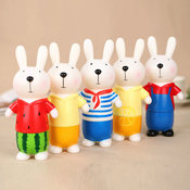 小兔子造型撲滿-塑料存錢筒-可印刷LOGO