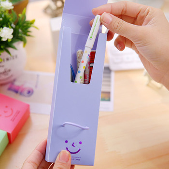 塑料筆盒-糖果色可愛笑臉鉛筆盒-可印刷LOGO_2