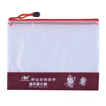 單層拉鍊袋-牛津布加PVC網格-單色單面印刷_0