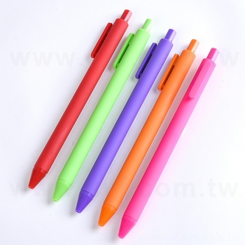 廣告筆-造型噴膠廣告筆管禮品-單色原子筆-採購訂製贈品筆_1