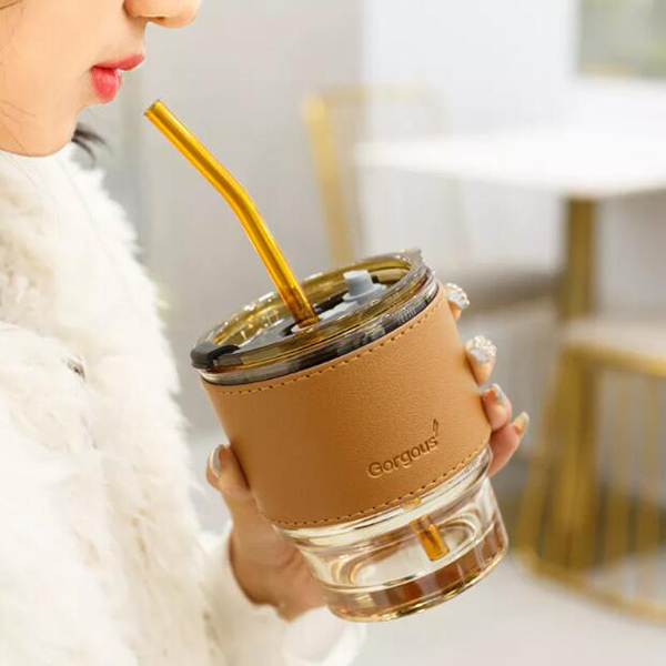 北歐450ml玻璃吸管杯_5