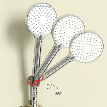 蓮蓬頭架-免打孔可調節自粘浴室通用360度淋浴頭支架_5