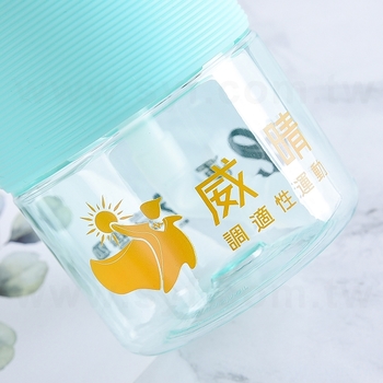 600ml運動水杯-PC彈蓋式吸管杯-附登山扣-可印LOGO_1