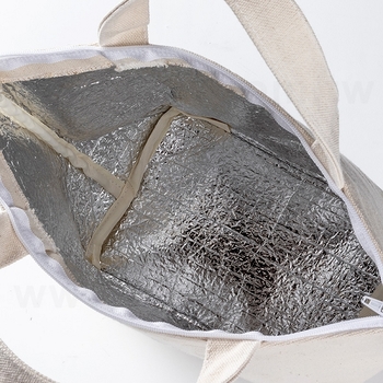 帆布保溫保冰手提袋-28.5x20x12cm-短提把(Logo全彩燙印)_5
