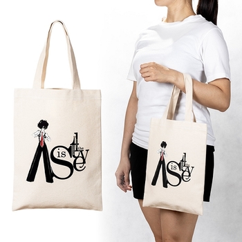 A4本白帆布袋-25x35cm短提帶-全彩燙印 _2