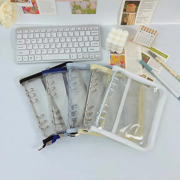A6 PVC工商日誌-6孔活頁透明筆記本_1