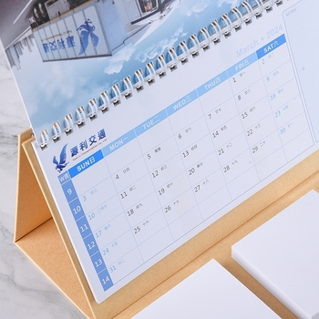 18開客製化23x12.5cm三角桌曆+便條紙+五色標_2
