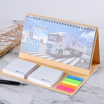 18開客製化23x12.5cm三角桌曆+便條紙+五色標_3