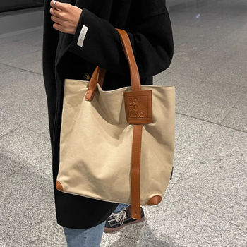 單肩手提帆布袋-尺寸W40XH34XD17公分-有底無側_2