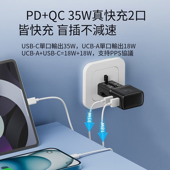 PD35快充轉接頭-國際旅行轉接插座_2