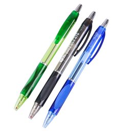 廣告筆-單色按壓式膠套亮彩中油筆-單色原子筆-採購訂製贈品筆