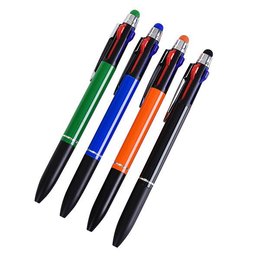 觸控筆-三色筆芯禮品-多色原子筆-採購批發贈品筆