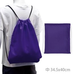 斜紋布後背包-中 150D/可選色-單面單色束口背包