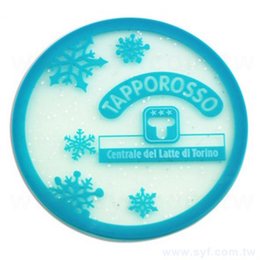 雪花矽膠杯墊-隔熱杯墊客製-可客製化印刷LOGO
