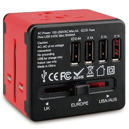 一體式轉接頭-USBx4-100V-250V