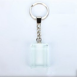 長方型熱轉印水晶鑰匙圈