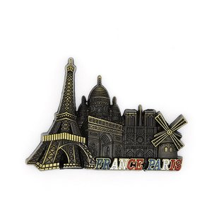 3D巴黎城市金屬冰箱貼