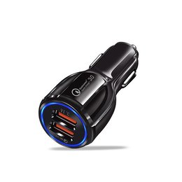 LED指示燈車充QC3.0-USBx2-2