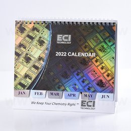標籤款桌曆-21x16cm客製化桌曆製作-三角桌曆禮贈品印刷logo-宏齊科技