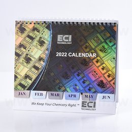 20開標籤款桌曆-21x16cm客製化桌曆製作-三角桌曆禮贈品印刷logo-宏齊科技
