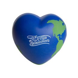 壓力球-中彈PU減壓球/愛心地球發洩球-可客製化印刷logo